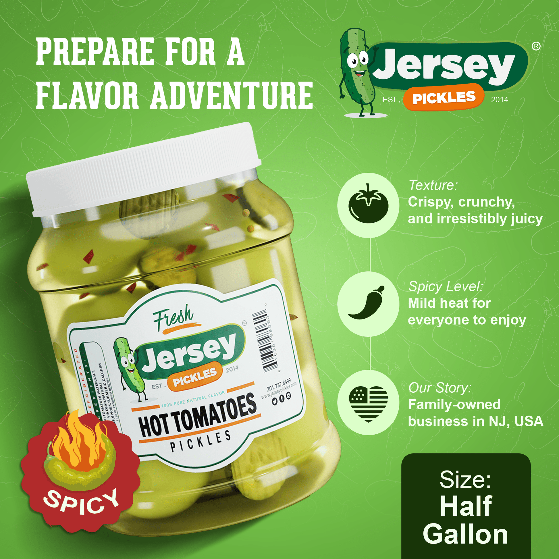 Jersey Pickles Hot Pickled Green Tomatoes - Angler's Pro Tackle & Outdoors
