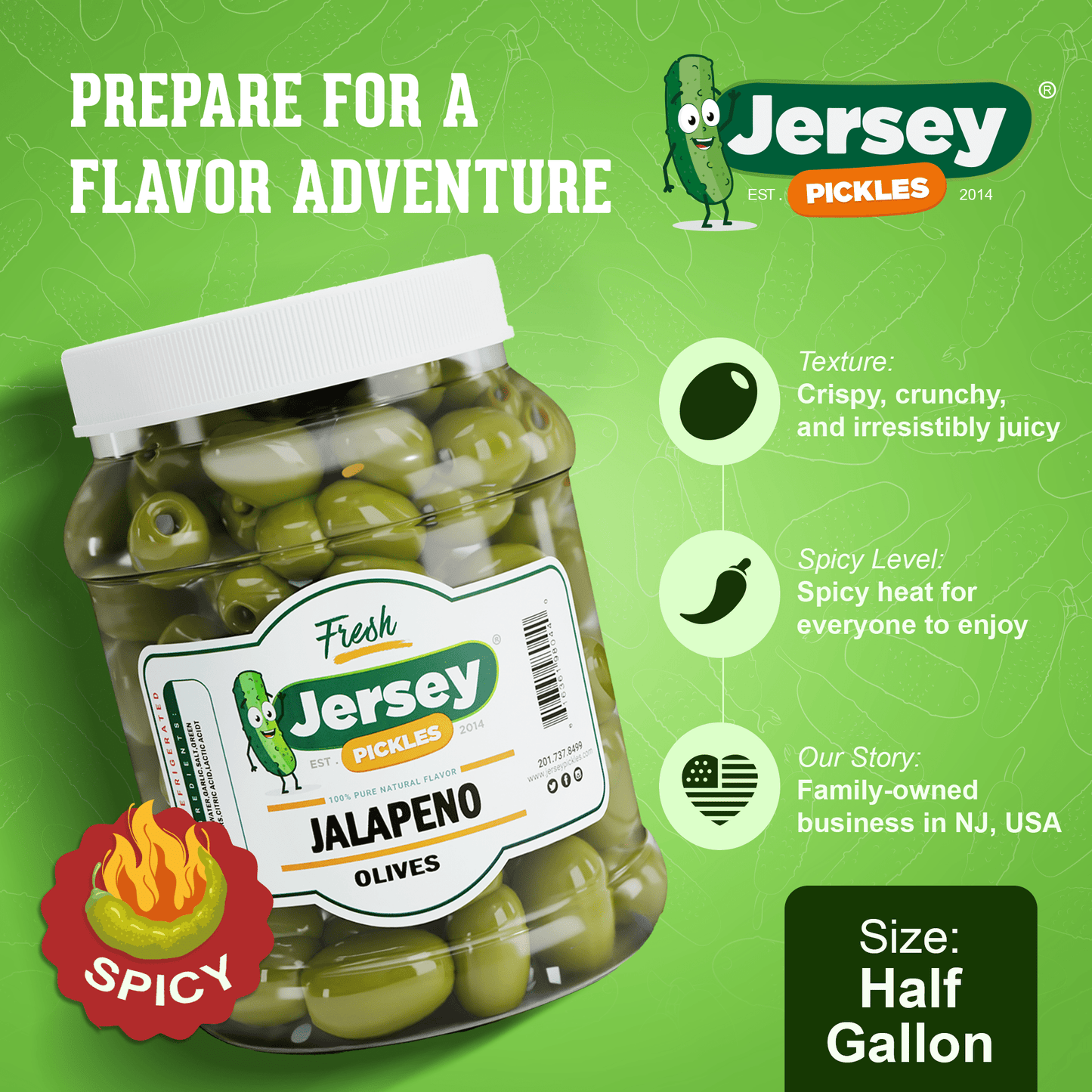 Jersey Pickles Jalapeno Stuffed Olives - Angler's Pro Tackle & Outdoors