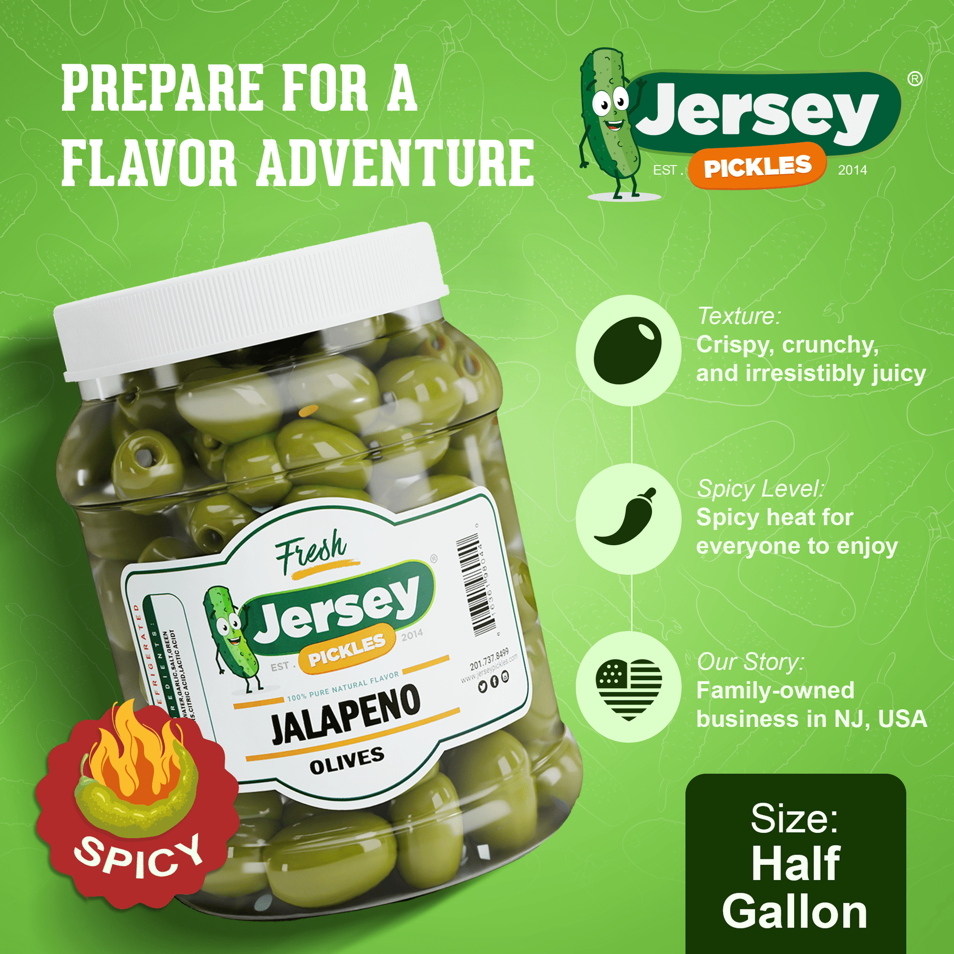 Jersey Pickles Jalapeno Stuffed Olives - Angler's Pro Tackle & Outdoors