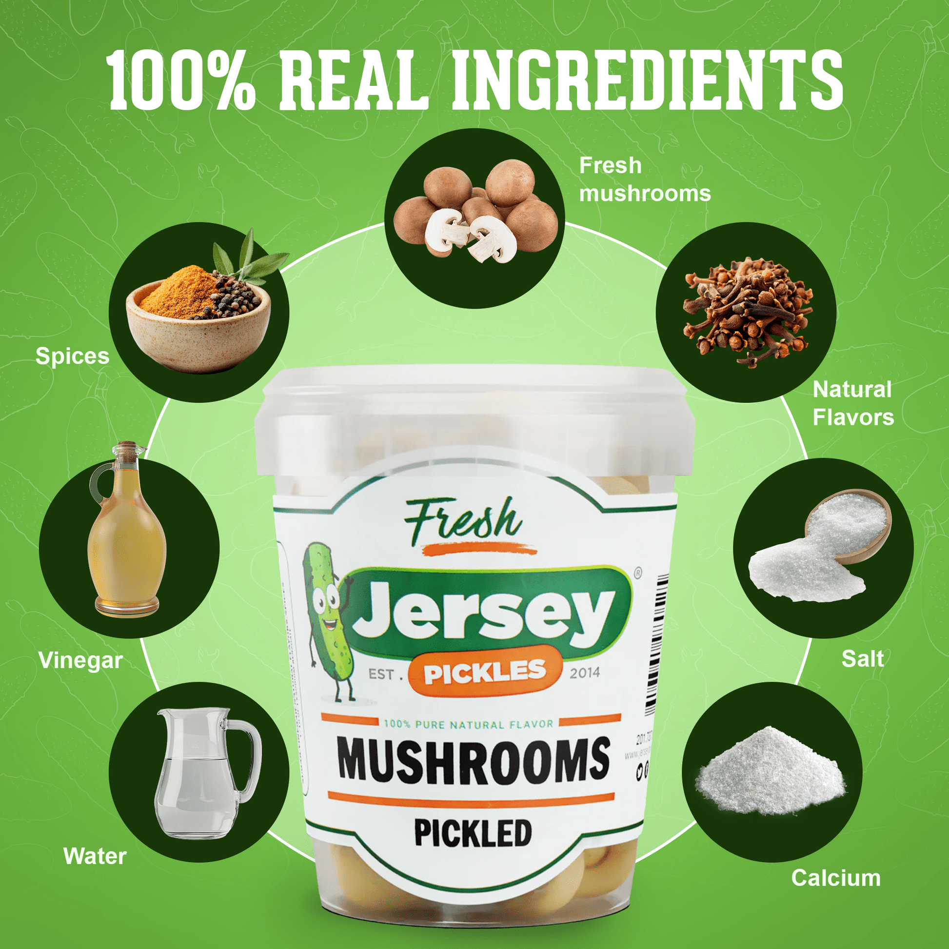 Jersey Pickles Marinated Pickled Mushrooms - Angler's Pro Tackle & Outdoors