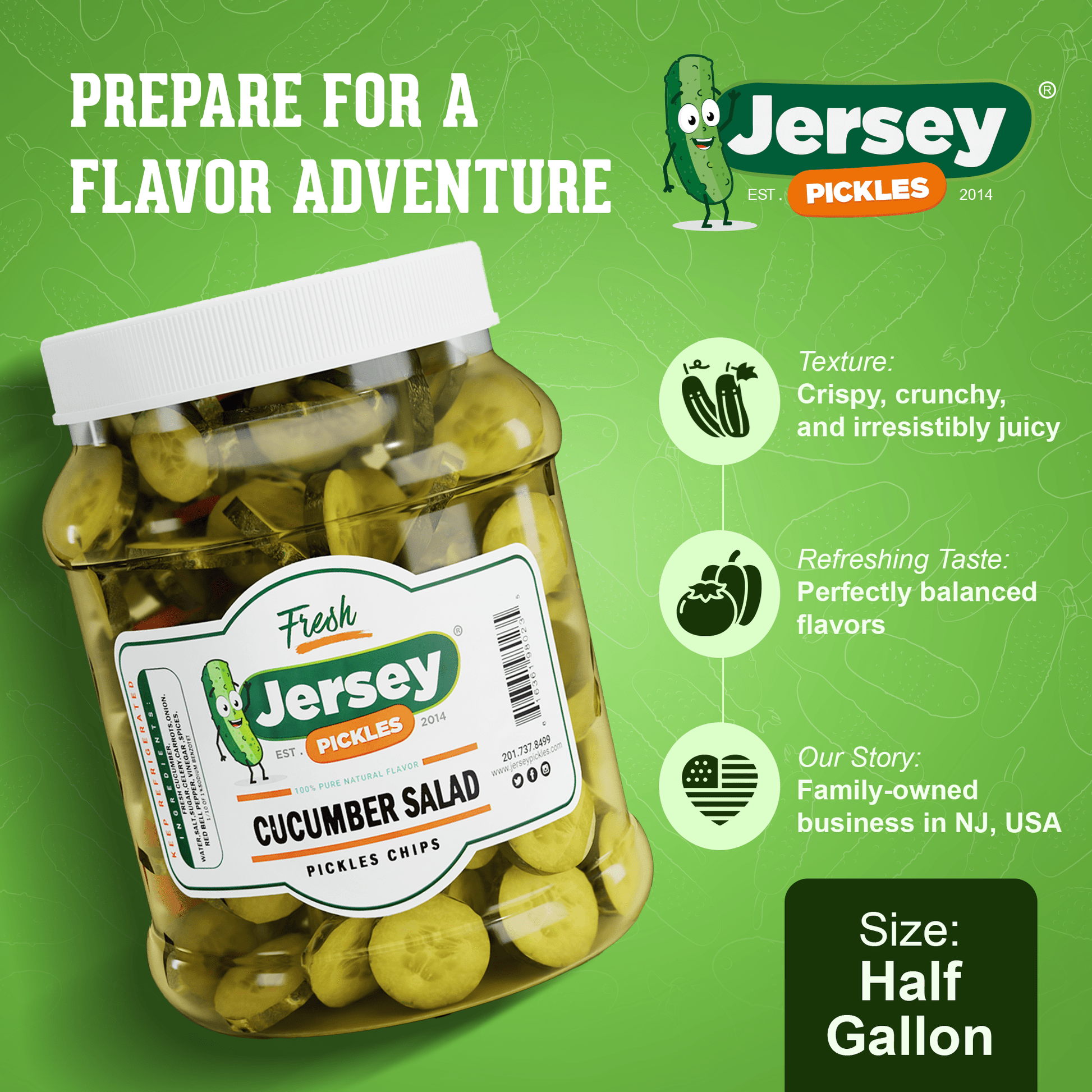 Jersey Pickles Pickled Cucumber Salad - Angler's Pro Tackle & Outdoors