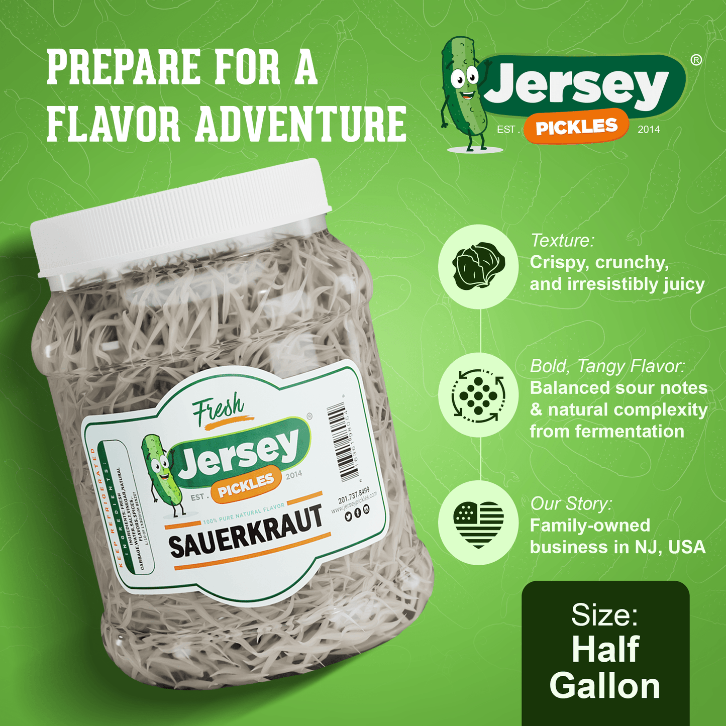 Jersey Pickles Sauerkraut - Angler's Pro Tackle & Outdoors