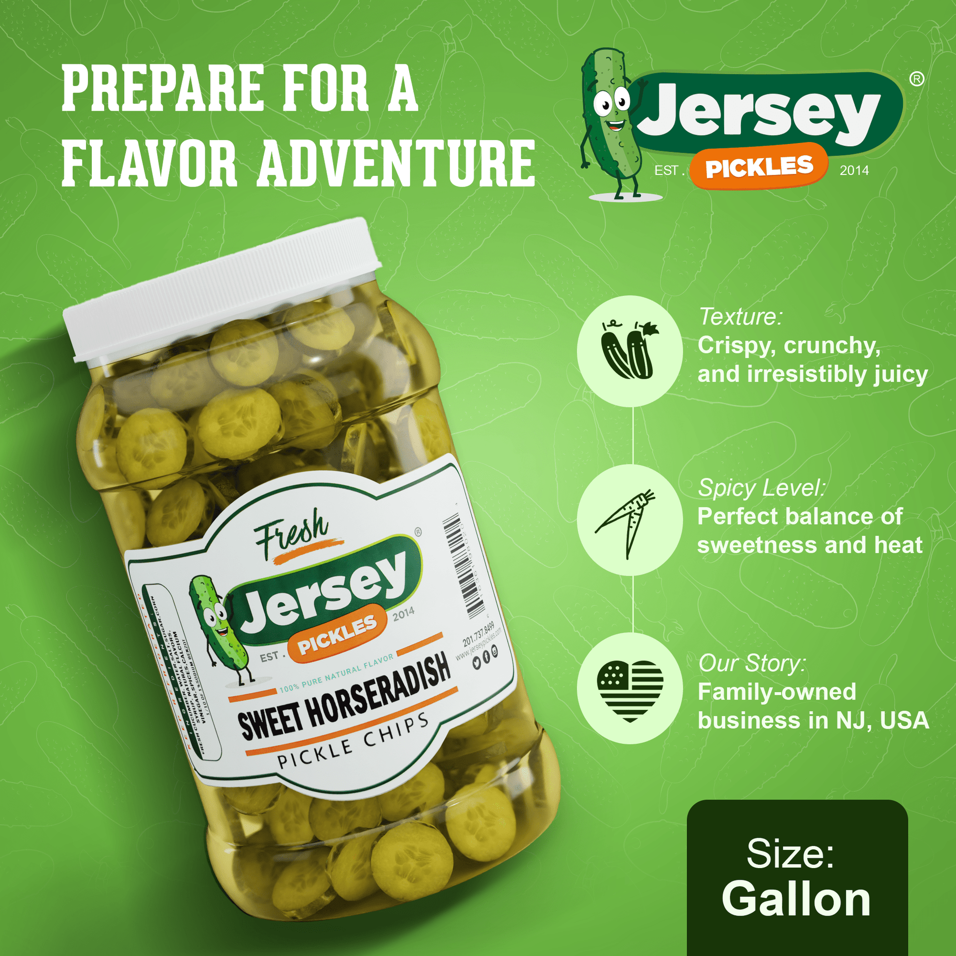 Jersey Pickles Sweet Horseradish Pickle Chips - Angler's Pro Tackle & Outdoors