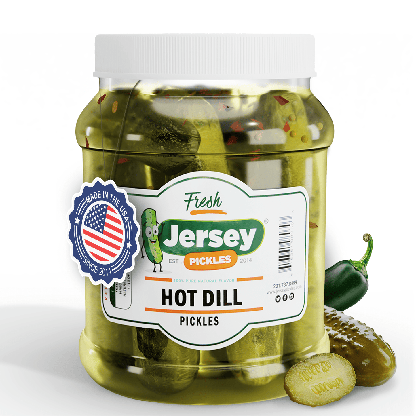 Jersey Pickles Whole Hot Dill Pickles - Angler's Pro Tackle & Outdoors