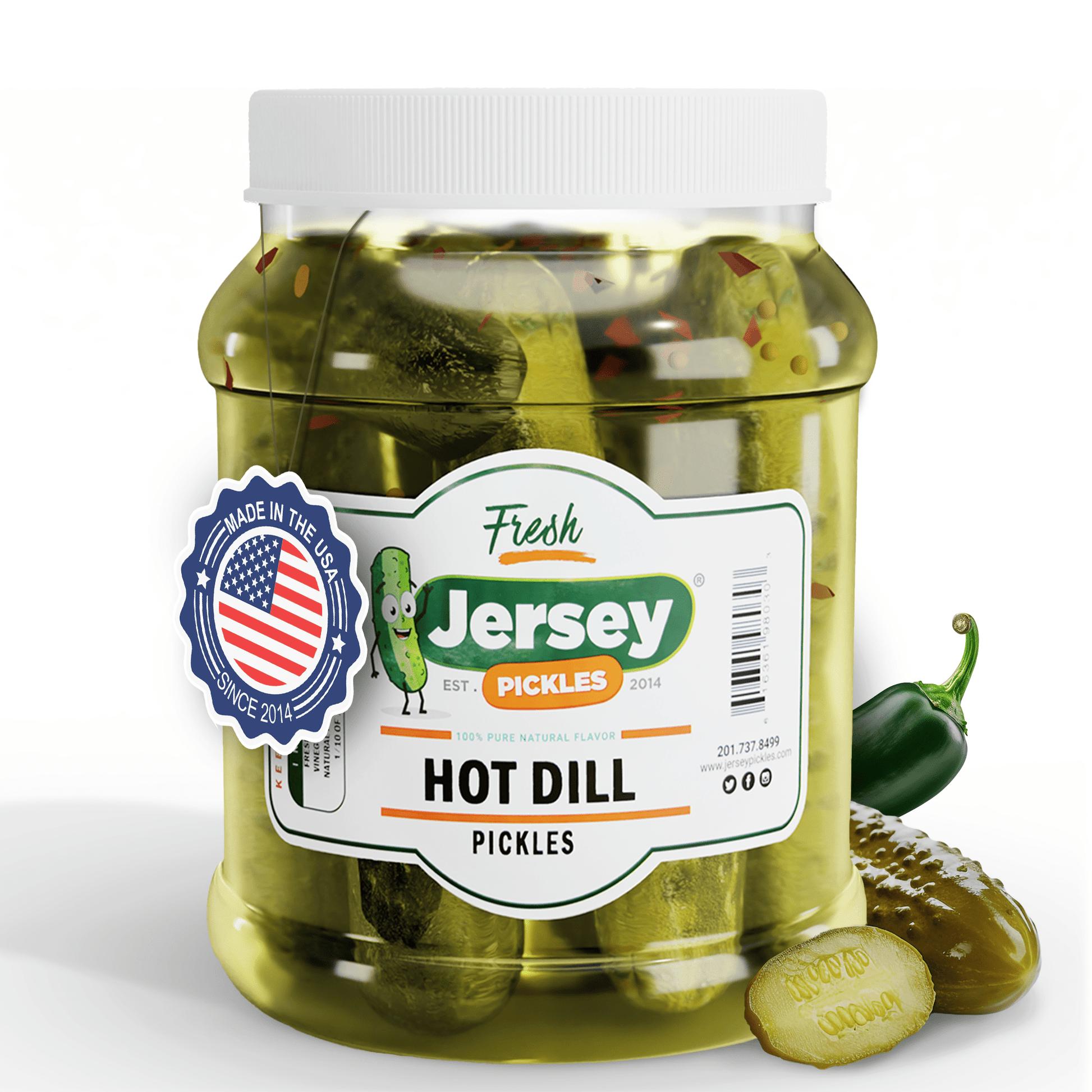 Jersey Pickles Whole Hot Dill Pickles - Angler's Pro Tackle & Outdoors
