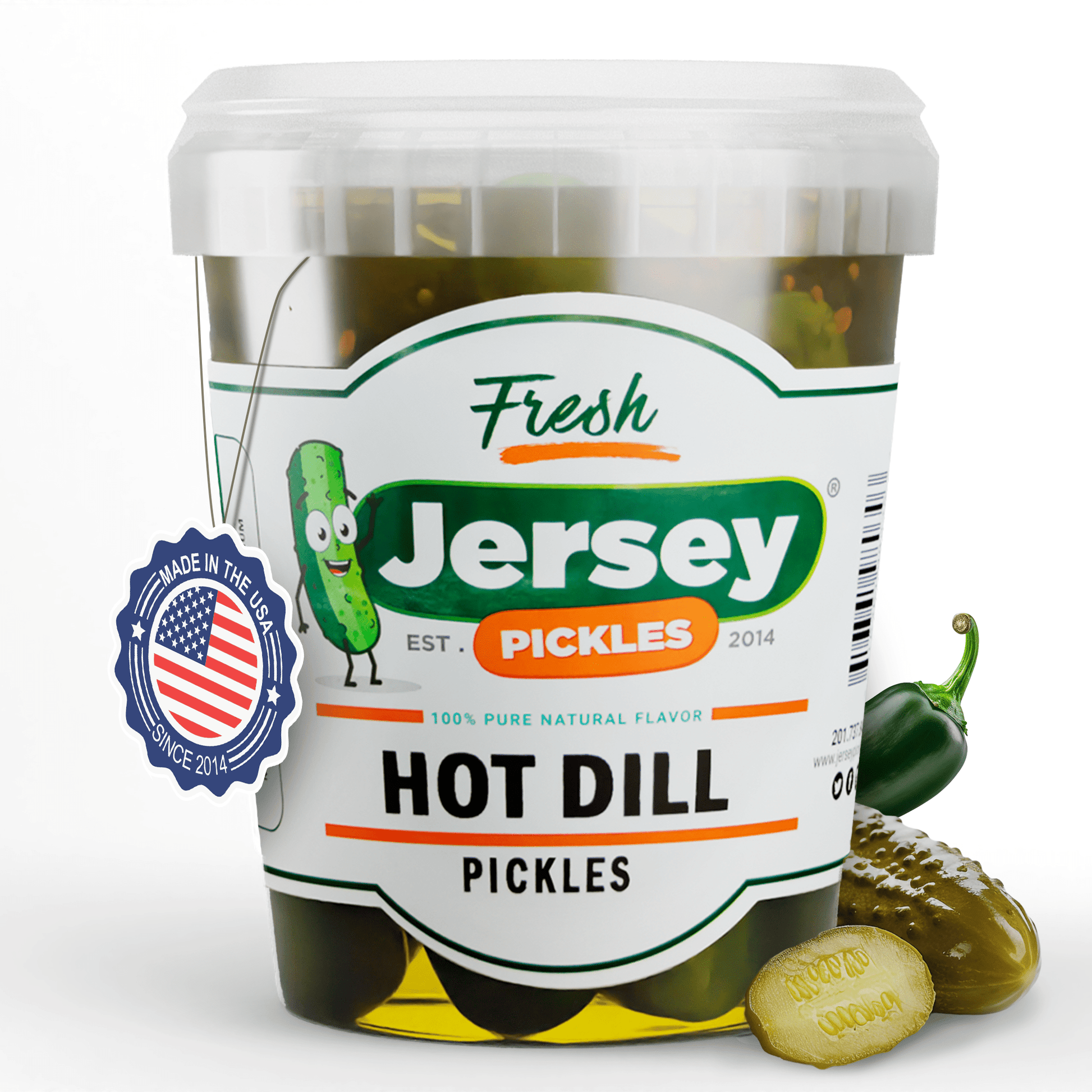 Jersey Pickles Whole Hot Dill Pickles - Angler's Pro Tackle & Outdoors