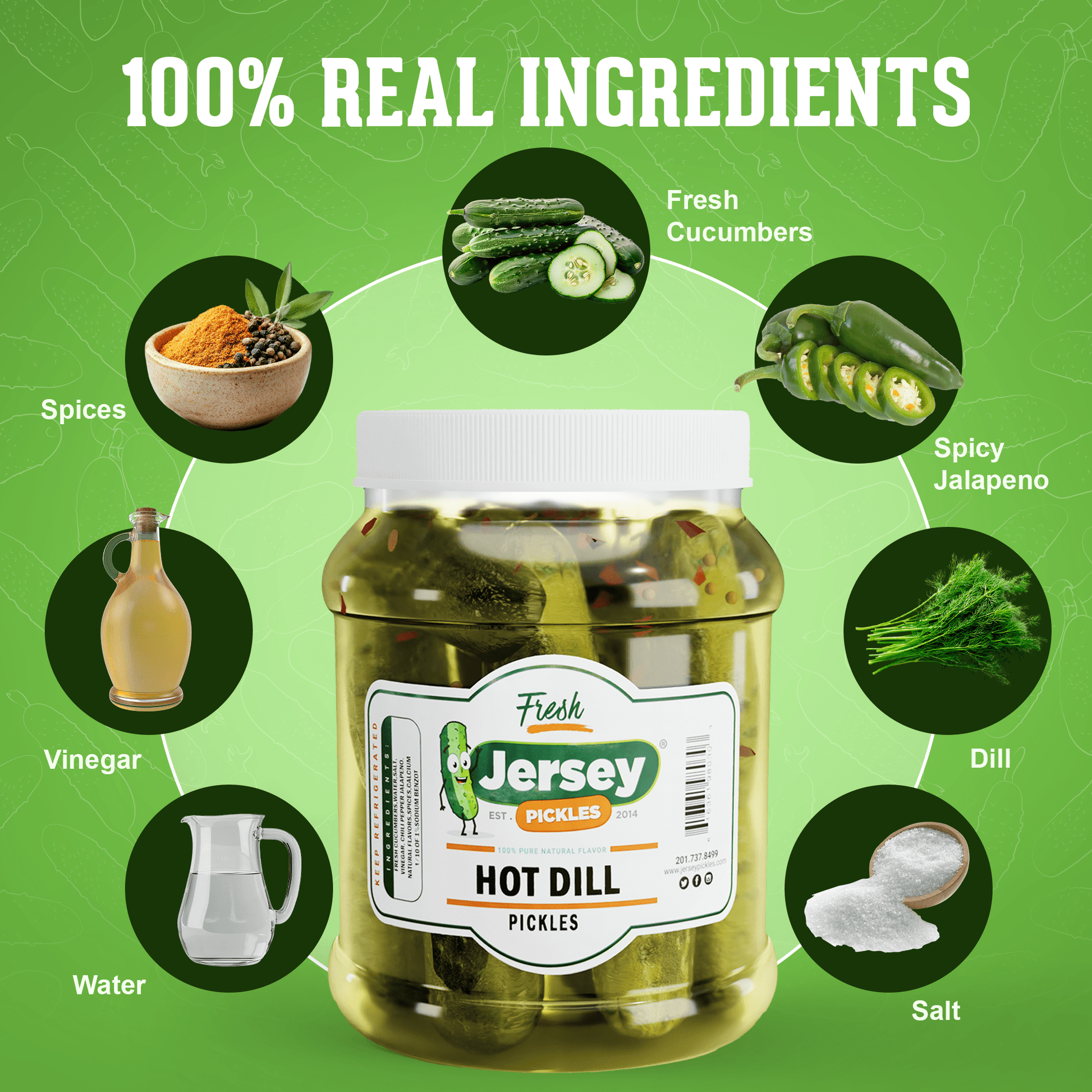 Jersey Pickles Whole Hot Dill Pickles - Angler's Pro Tackle & Outdoors