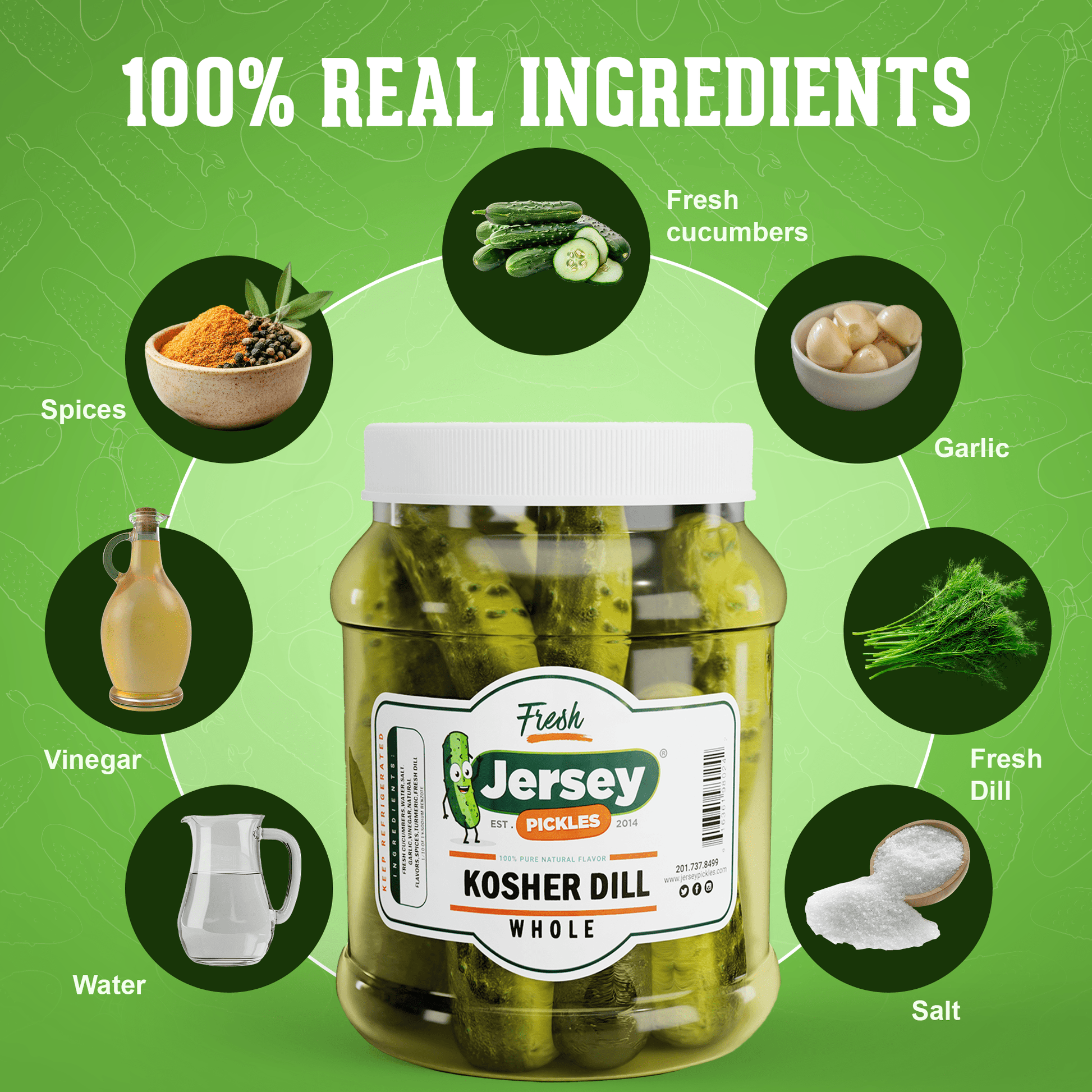 Jersey Pickles Whole Kosher Dill Pickles - Angler's Pro Tackle & Outdoors