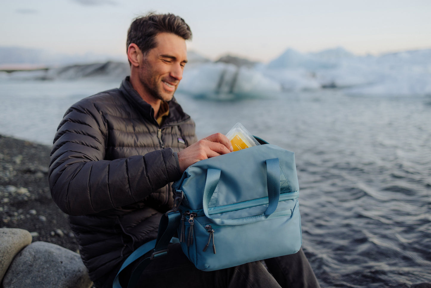 Picnic Time Tarana Recycled Lunch Bag Cooler with Utensils