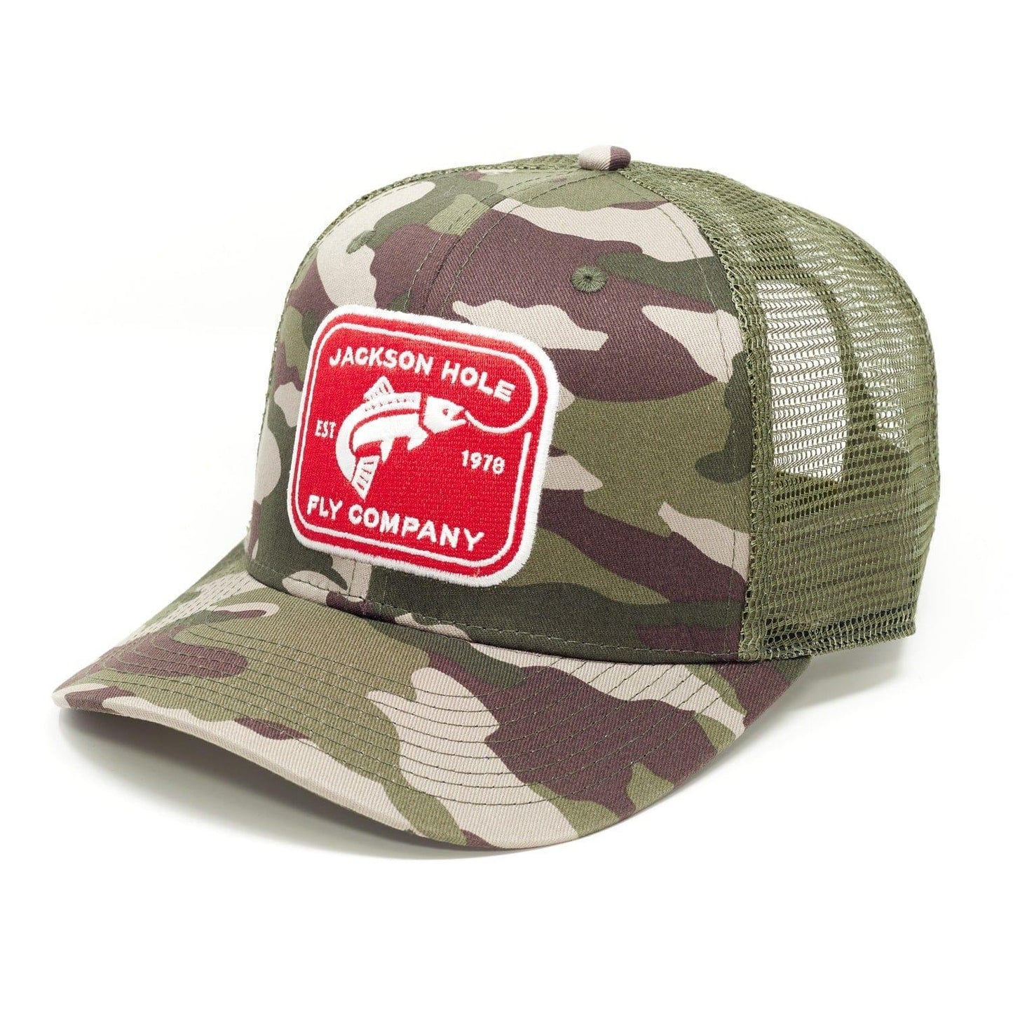 JH Fly Co - High Crown Ball Cap - Rectangle Logo - Angler's Pro Tackle & Outdoors