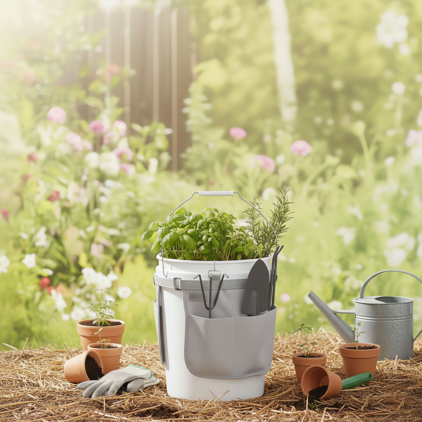 Picnic Time Garden Bucket Tool Organizer