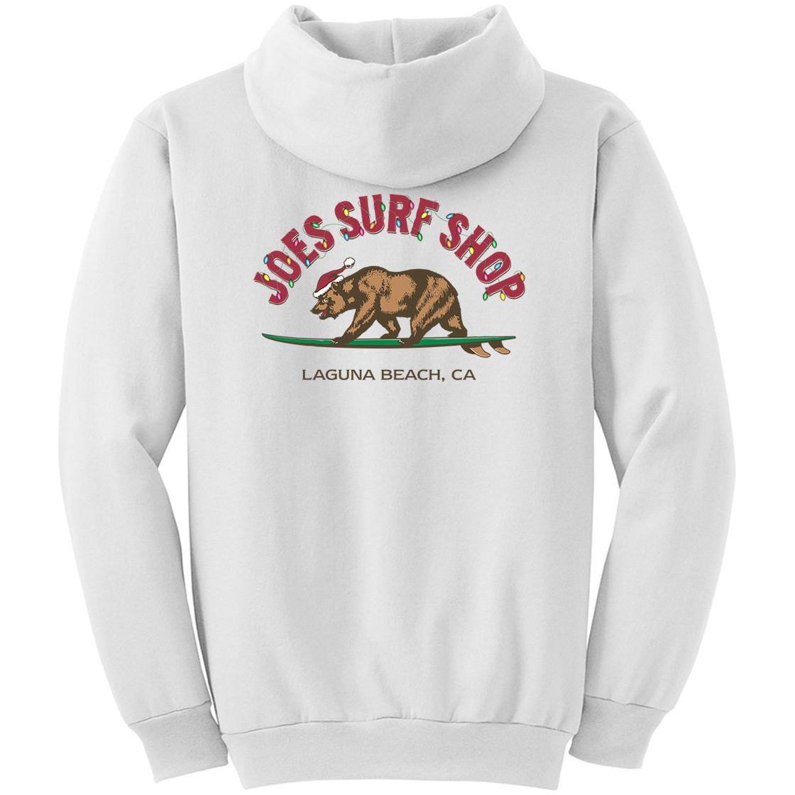 Joe's Surf Shop Christmas Surfing Bear Pullover Surf Hoodie - Angler's Pro Tackle & Outdoors