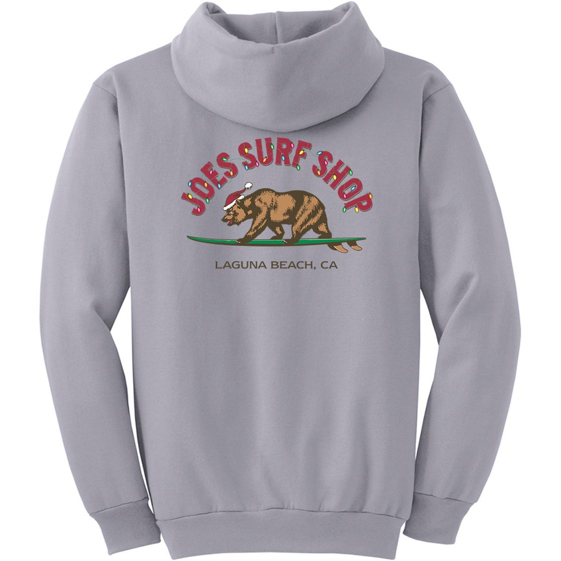 Joe's Surf Shop Christmas Surfing Bear Pullover Surf Hoodie - Angler's Pro Tackle & Outdoors