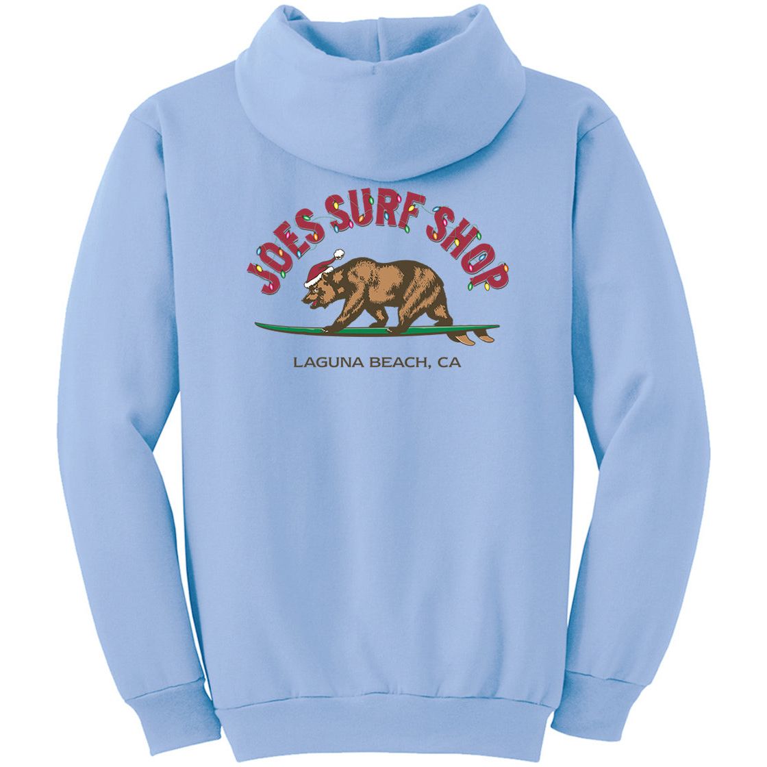 Joe's Surf Shop Christmas Surfing Bear Pullover Surf Hoodie - Angler's Pro Tackle & Outdoors