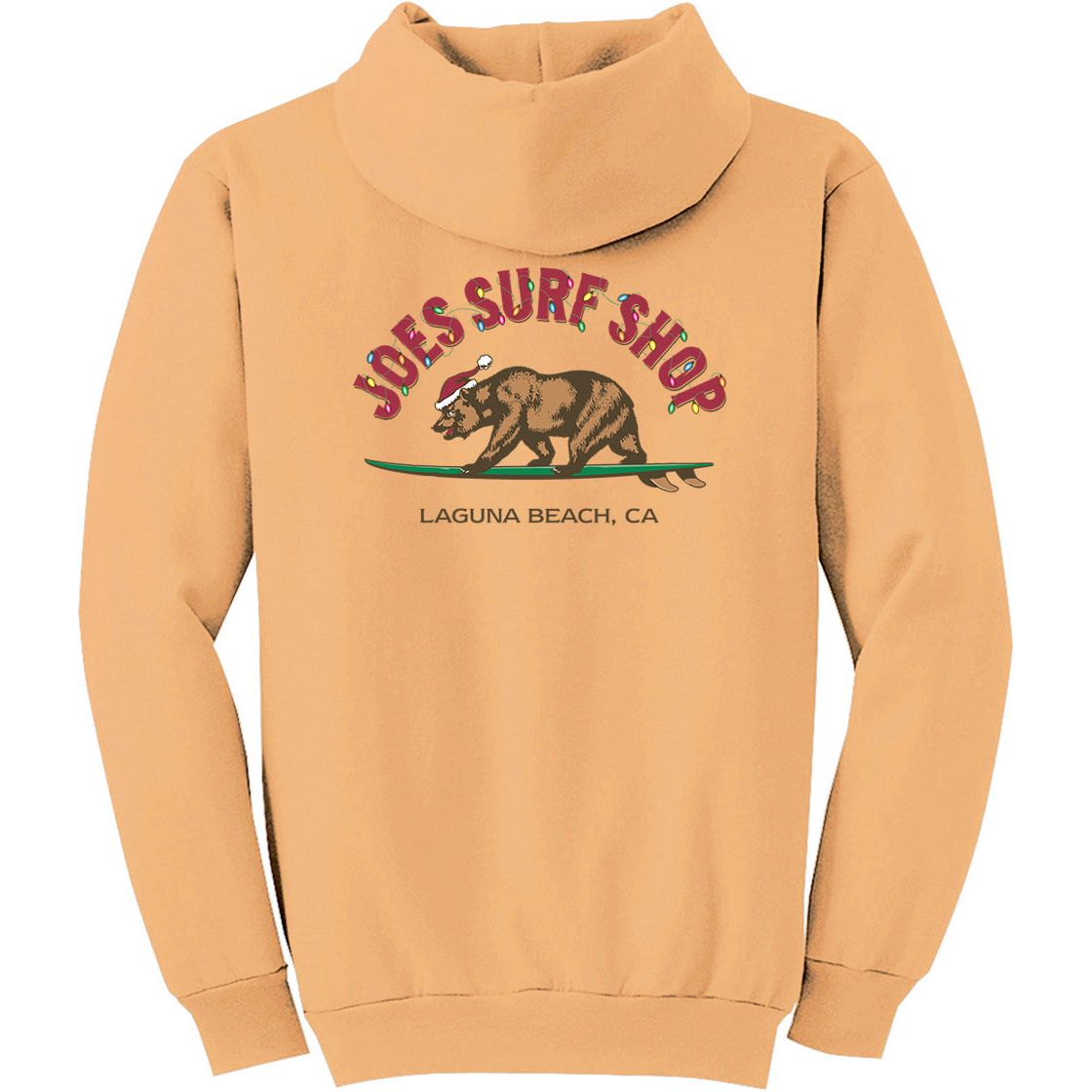 Joe's Surf Shop Christmas Surfing Bear Pullover Surf Hoodie - Angler's Pro Tackle & Outdoors