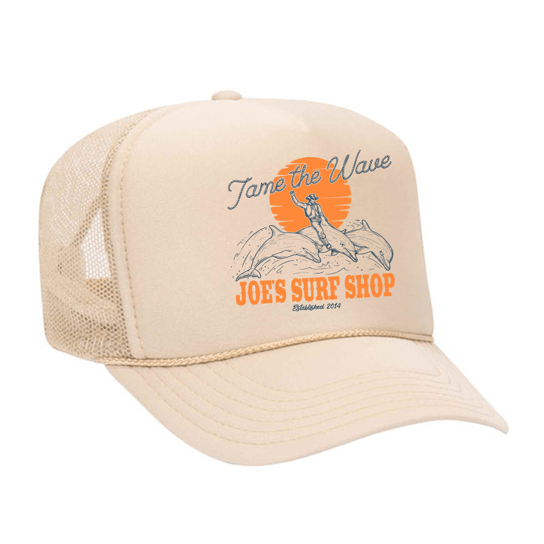 Joe's Surf Shop Diving Dolphins Foam Trucker Hat - Angler's Pro Tackle & Outdoors