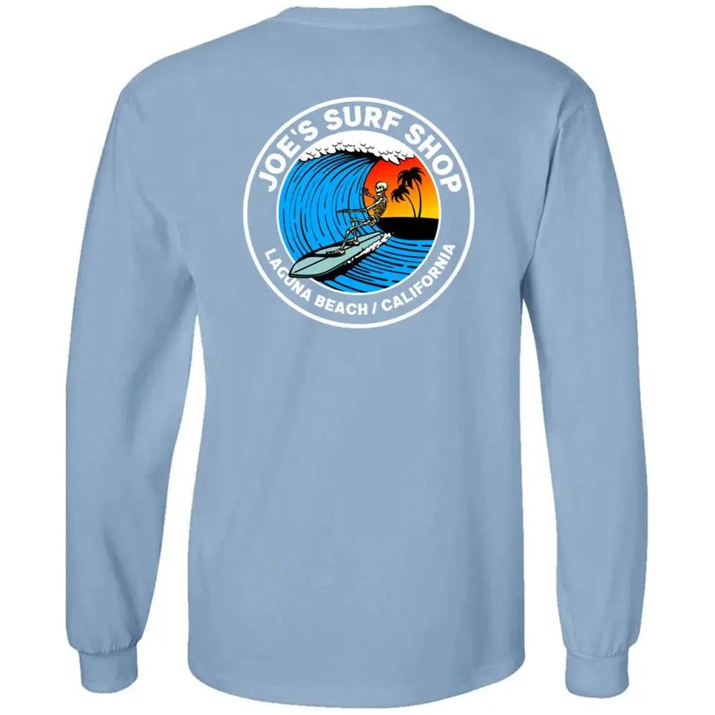 Joe's Surf Shop Skeleton Surfer Long Sleeve Tee - Angler's Pro Tackle & Outdoors