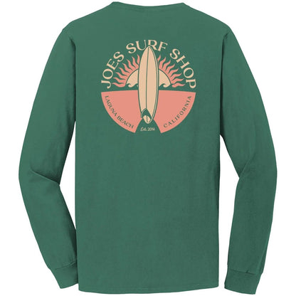 Joe's Surf Shop Sunset Scene Beach Wash® Garment Dyed Long Sleeve Tee - Angler's Pro Tackle & Outdoors