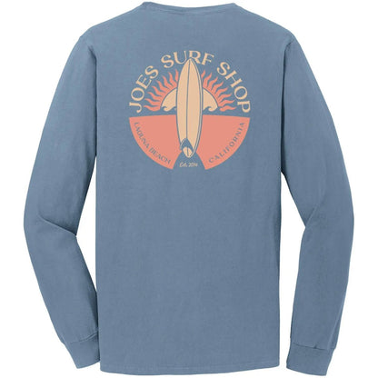 Joe's Surf Shop Sunset Scene Beach Wash® Garment Dyed Long Sleeve Tee - Angler's Pro Tackle & Outdoors