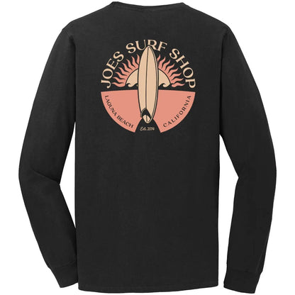 Joe's Surf Shop Sunset Scene Beach Wash® Garment Dyed Long Sleeve Tee - Angler's Pro Tackle & Outdoors