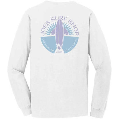 Joe's Surf Shop Sunset Scene Beach Wash® Garment Dyed Long Sleeve Tee - Angler's Pro Tackle & Outdoors