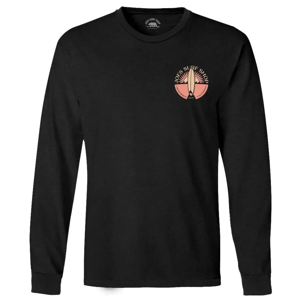 Joe's Surf Shop Sunset Scene Beach Wash® Garment Dyed Long Sleeve Tee - Angler's Pro Tackle & Outdoors