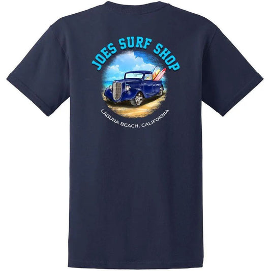 Joe's Surf Shop Surf Truck Design Heavyweight Cotton Tee - Angler's Pro Tackle & Outdoors