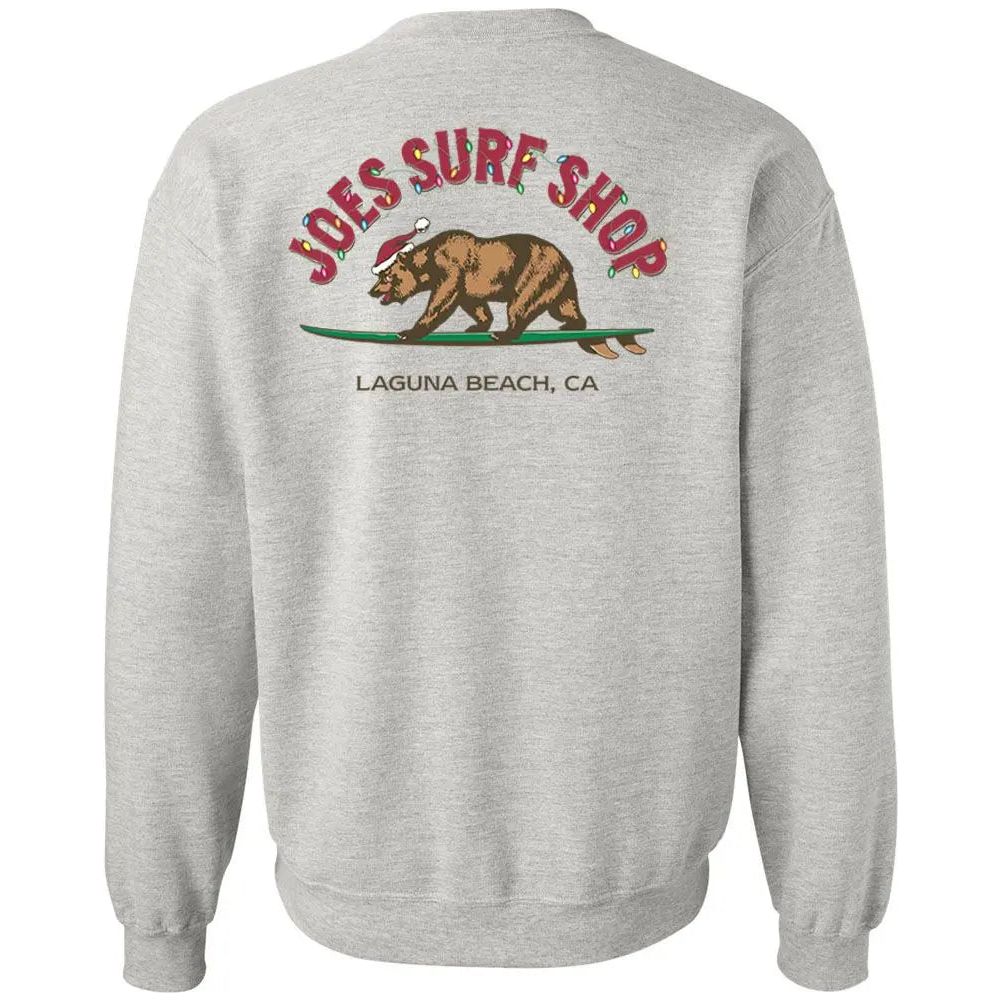 Joe's Surf Shop Surfing Bear Christmas Crewneck - Angler's Pro Tackle & Outdoors