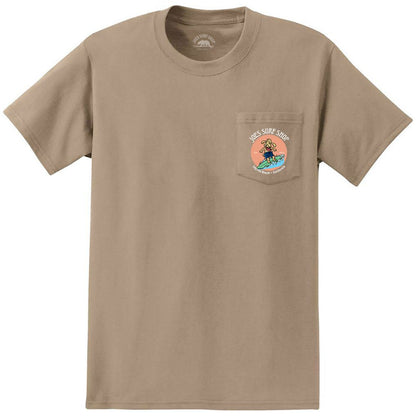 Joe's Surf Shop Teddy The Surfing Dog Heavyweight Pocket Tee - Angler's Pro Tackle & Outdoors