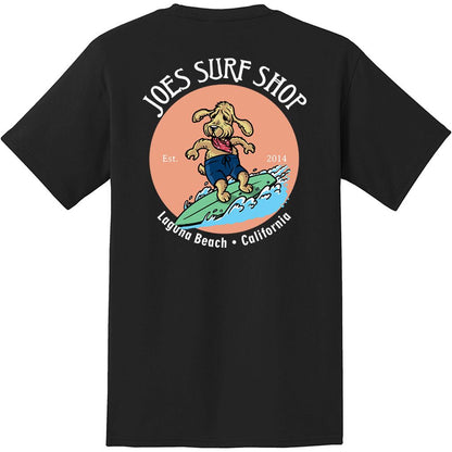Joe's Surf Shop Teddy The Surfing Dog Heavyweight Pocket Tee - Angler's Pro Tackle & Outdoors