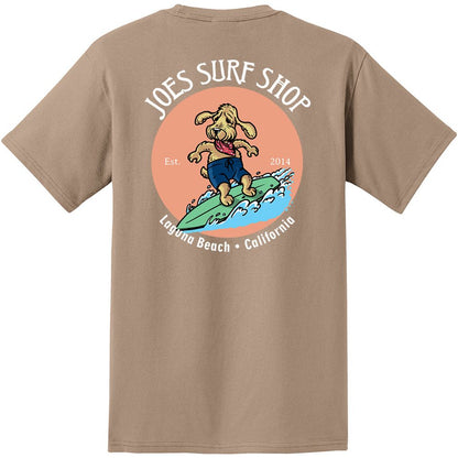 Joe's Surf Shop Teddy The Surfing Dog Heavyweight Pocket Tee - Angler's Pro Tackle & Outdoors