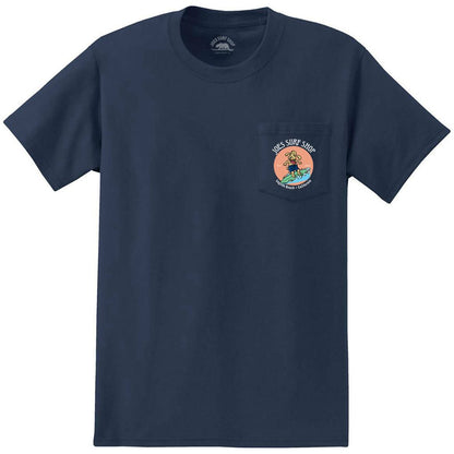 Joe's Surf Shop Teddy The Surfing Dog Heavyweight Pocket Tee - Angler's Pro Tackle & Outdoors