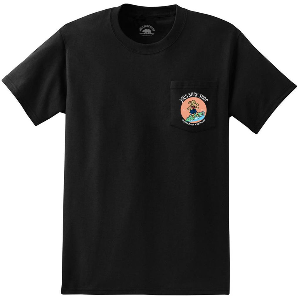 Joe's Surf Shop Teddy The Surfing Dog Heavyweight Pocket Tee - Angler's Pro Tackle & Outdoors