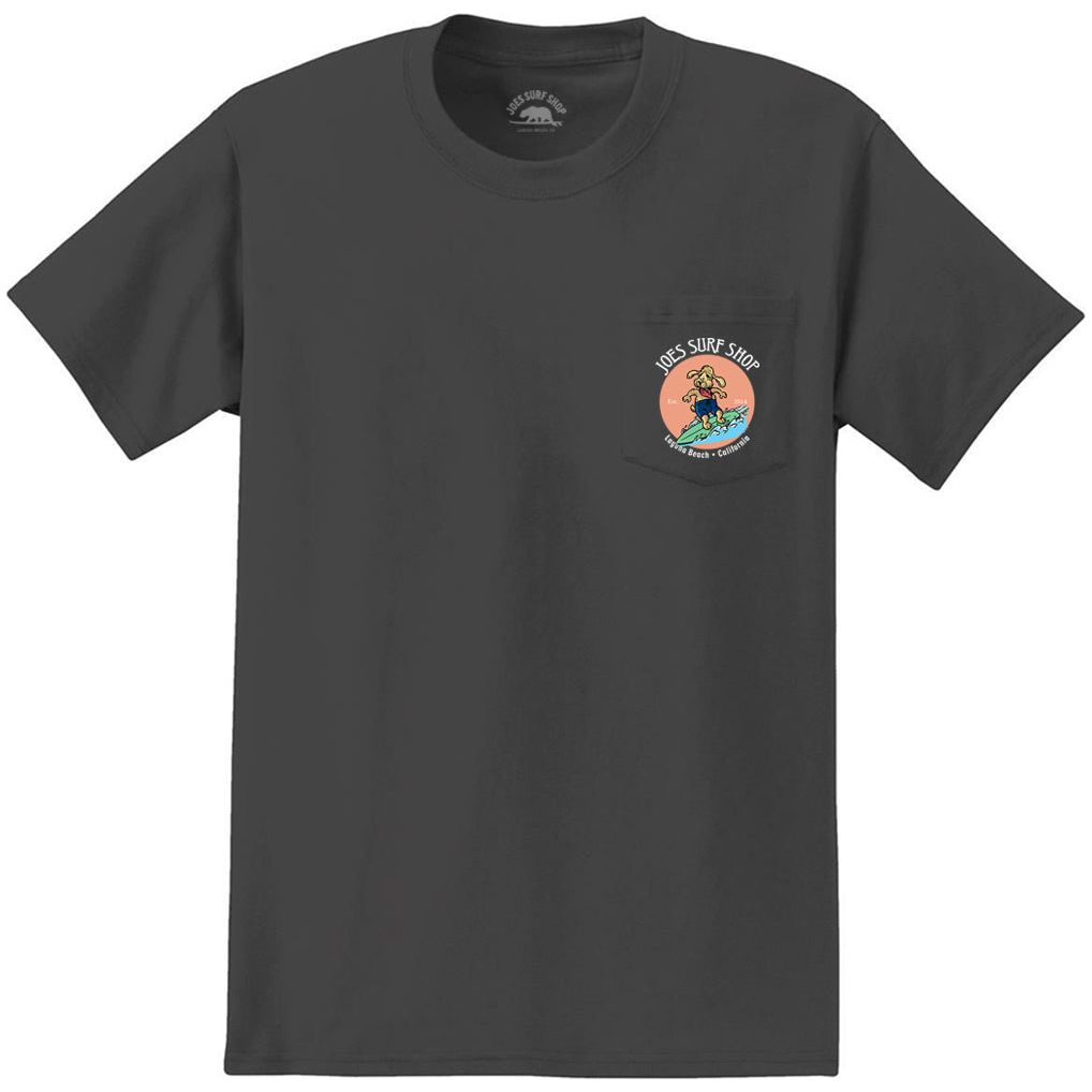 Joe's Surf Shop Teddy The Surfing Dog Heavyweight Pocket Tee - Angler's Pro Tackle & Outdoors