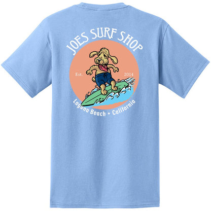 Joe's Surf Shop Teddy The Surfing Dog Heavyweight Pocket Tee - Angler's Pro Tackle & Outdoors