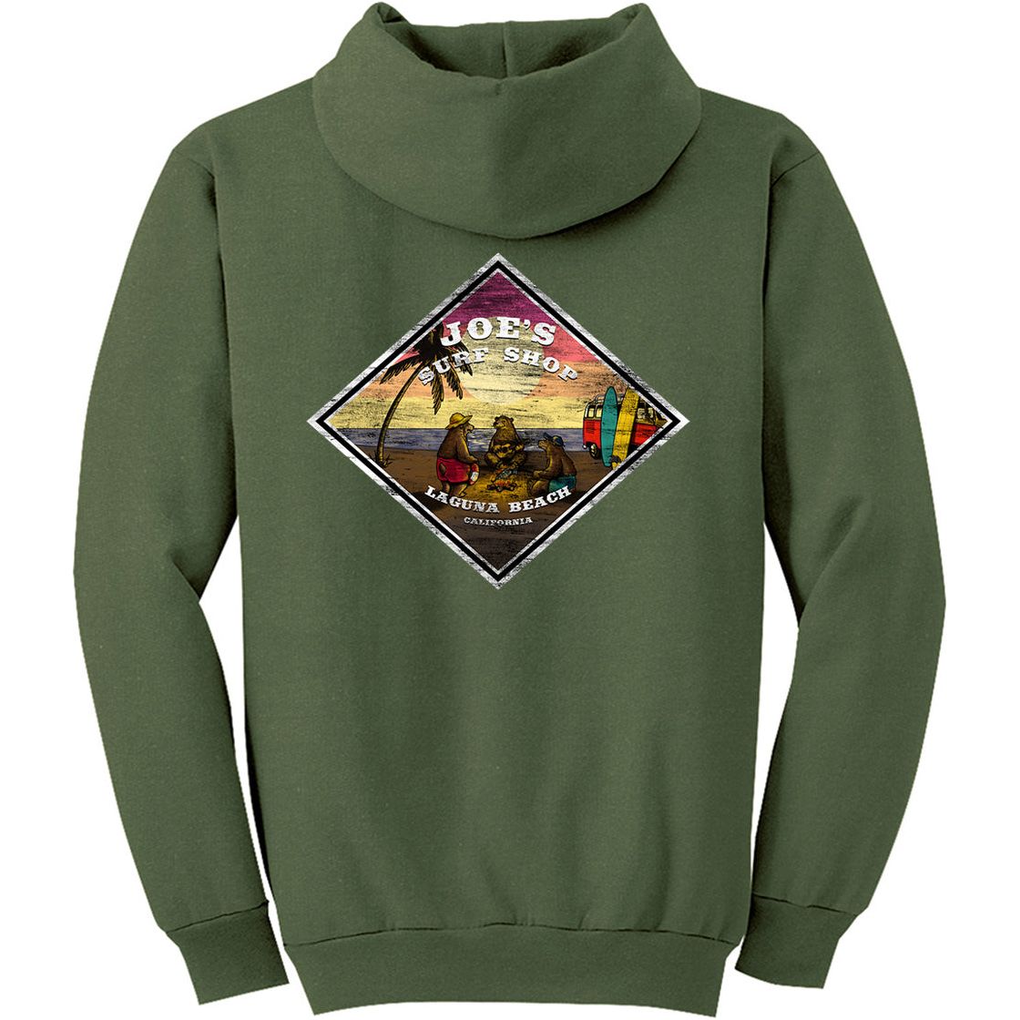 Joe's Surf Shop Three Bears on the Beach Pullover Surf Hoodie - Angler's Pro Tackle & Outdoors