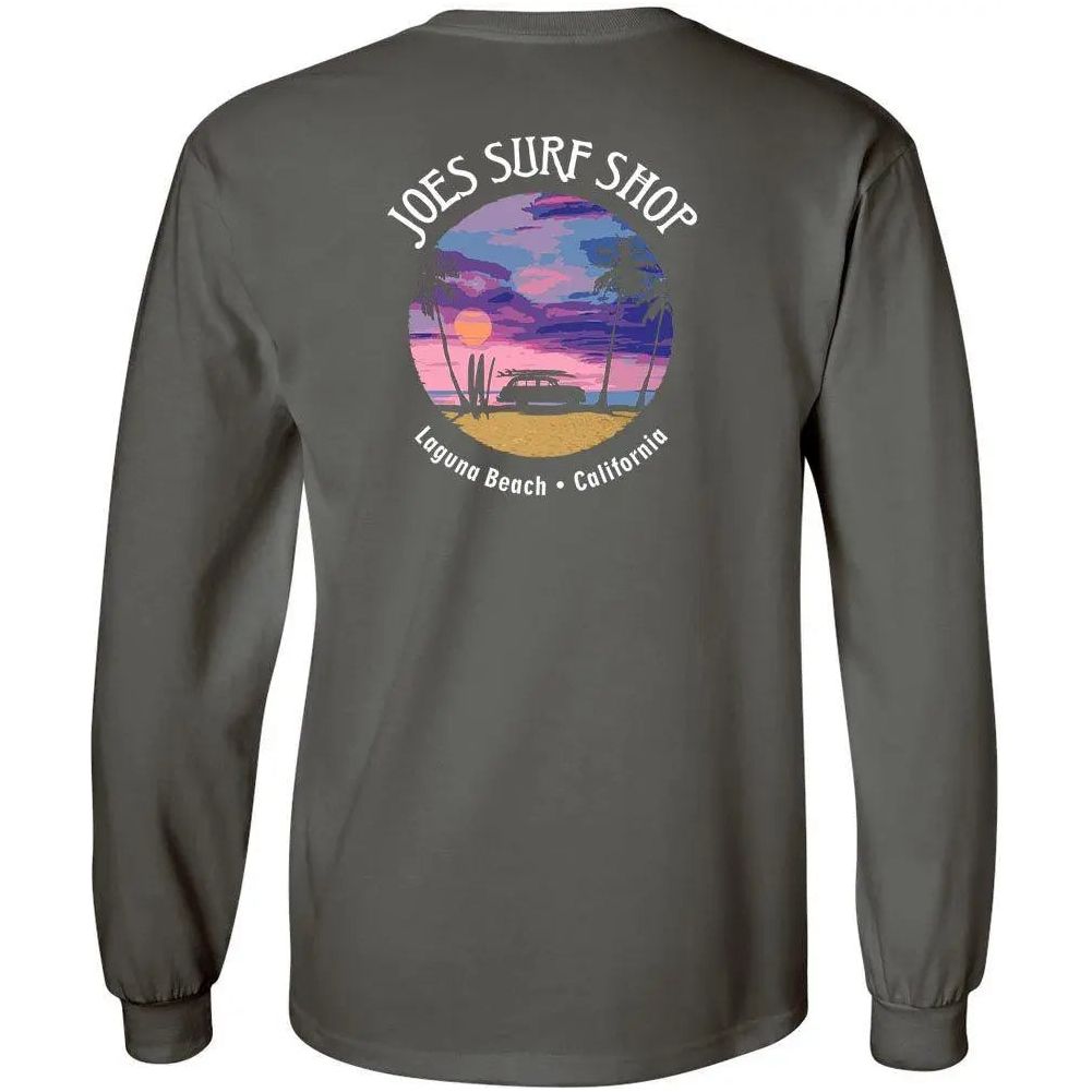 Joe's Surf Shop Wagon Silhouette Long Sleeve Cotton T-Shirt - Angler's Pro Tackle & Outdoors