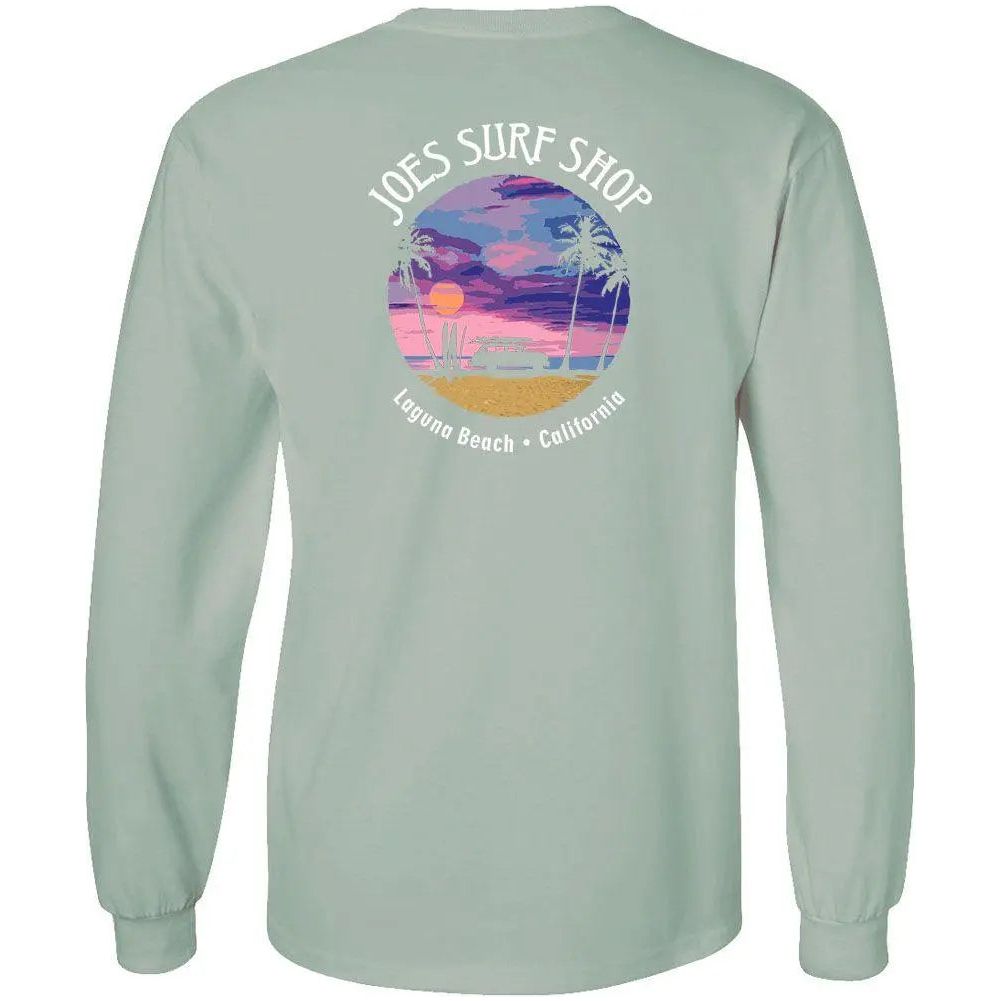 Joe's Surf Shop Wagon Silhouette Long Sleeve Cotton T-Shirt - Angler's Pro Tackle & Outdoors