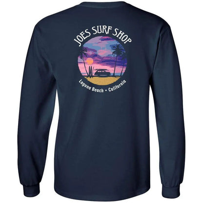 Joe's Surf Shop Wagon Silhouette Long Sleeve Cotton T-Shirt - Angler's Pro Tackle & Outdoors