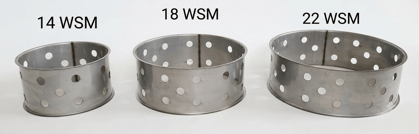 Hunsaker Vortex Smokers Jumbo WSM Stainless Charcoal Ring (For 14, 18, & 22 WSM)
