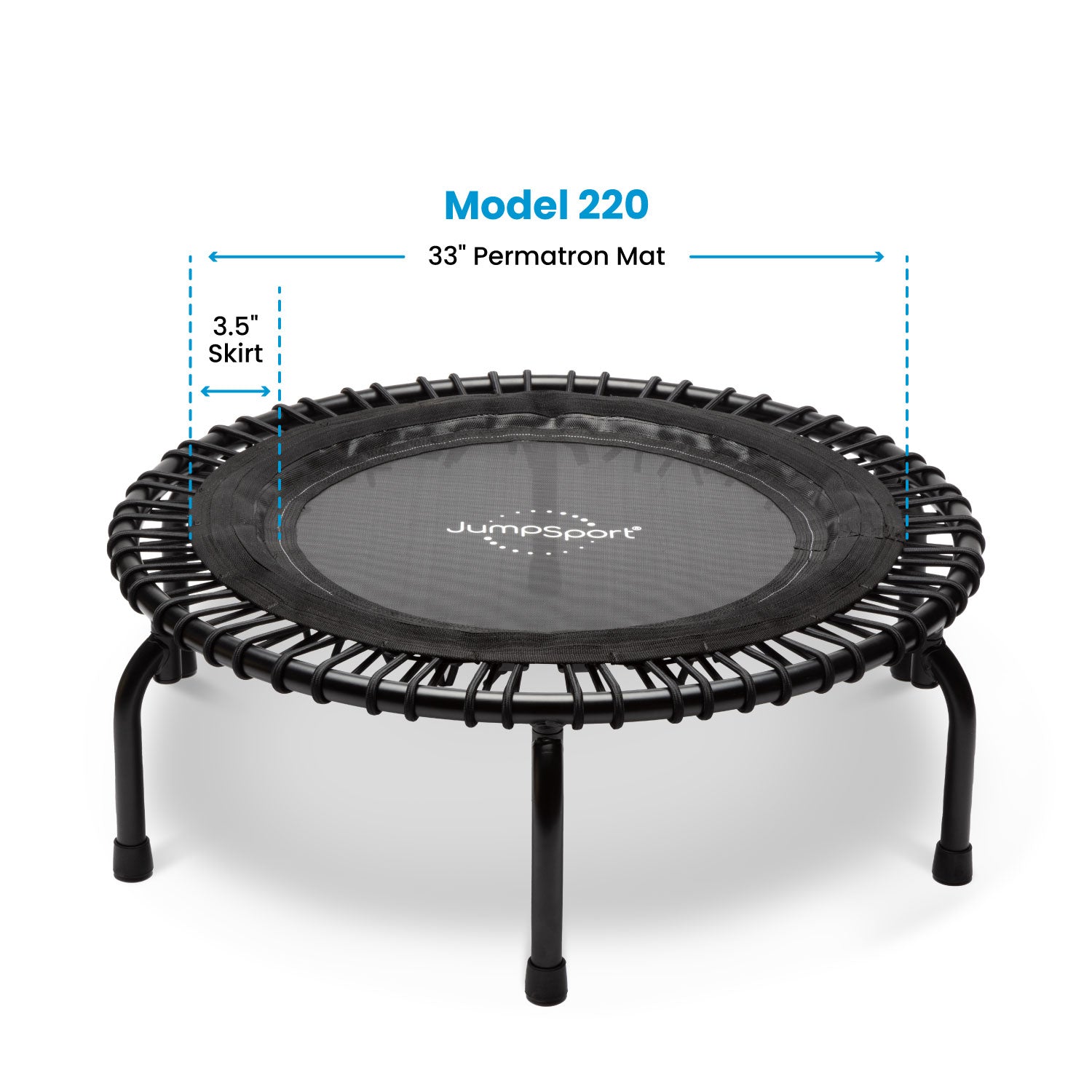 JumpSport 220 Small Rebounder for Adults, 39" ESSENTIAL Home Fitness Trampoline - Angler's Pro Tackle & Outdoors