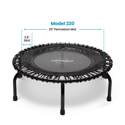 JumpSport 220 Small Rebounder for Adults, 39" ESSENTIAL Home Fitness Trampoline - Angler's Pro Tackle & Outdoors