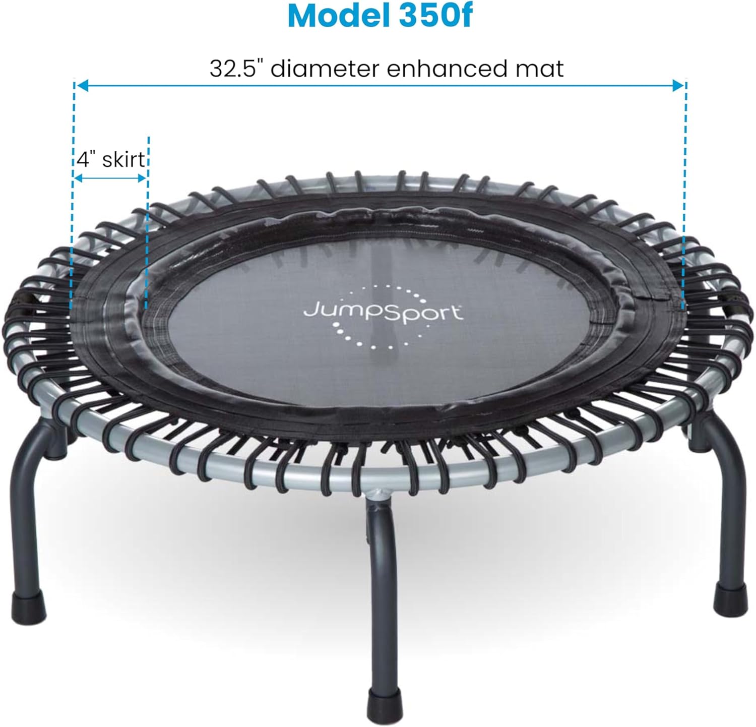 JumpSport 350f Indoor Lightweight 39 - Inch Folding Fitness Trampoline, Black - Angler's Pro Tackle & Outdoors