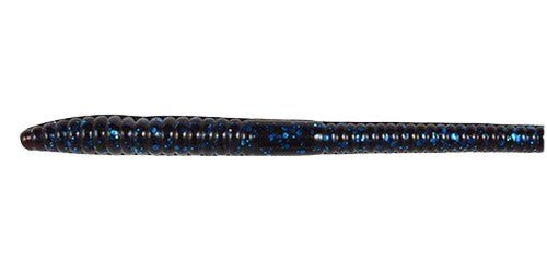 Just Lures Fishing 6" Finesse Worm (Money) - Black / Blue Flake - Angler's Pro Tackle & Outdoors