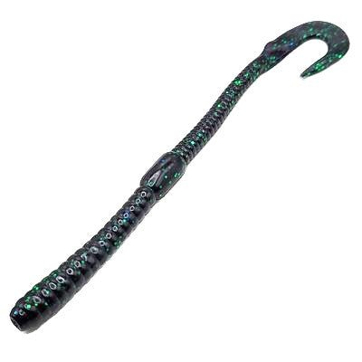 Just Lures Fishing Curl Tail 6" - Pumpkin Pepper Green Flakes - Angler's Pro Tackle & Outdoors