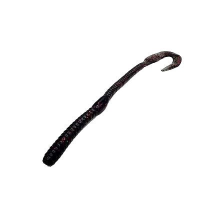 Just Lures Fishing Curl Tail 6" - Smoke Black Red Flake - Angler's Pro Tackle & Outdoors