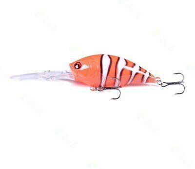 Just Lures Fishing Deep Diver Crankbait (12'+) - Orange Stripes - Angler's Pro Tackle & Outdoors