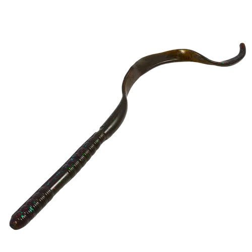 Just Lures Fishing Ribbon Tail Worm 10" - Watermelon Black and Red Flake - Angler's Pro Tackle & Outdoors