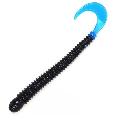 Just Lures Fishing Ring Worm 4" - Black Blue w/ Blue Tail - Angler's Pro Tackle & Outdoors