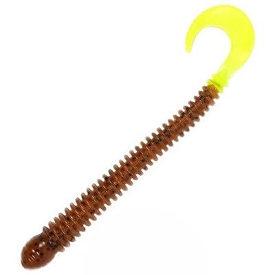 Just Lures Fishing Ring Worm 4" - Pumpkin Chartreuse Tail - Angler's Pro Tackle & Outdoors
